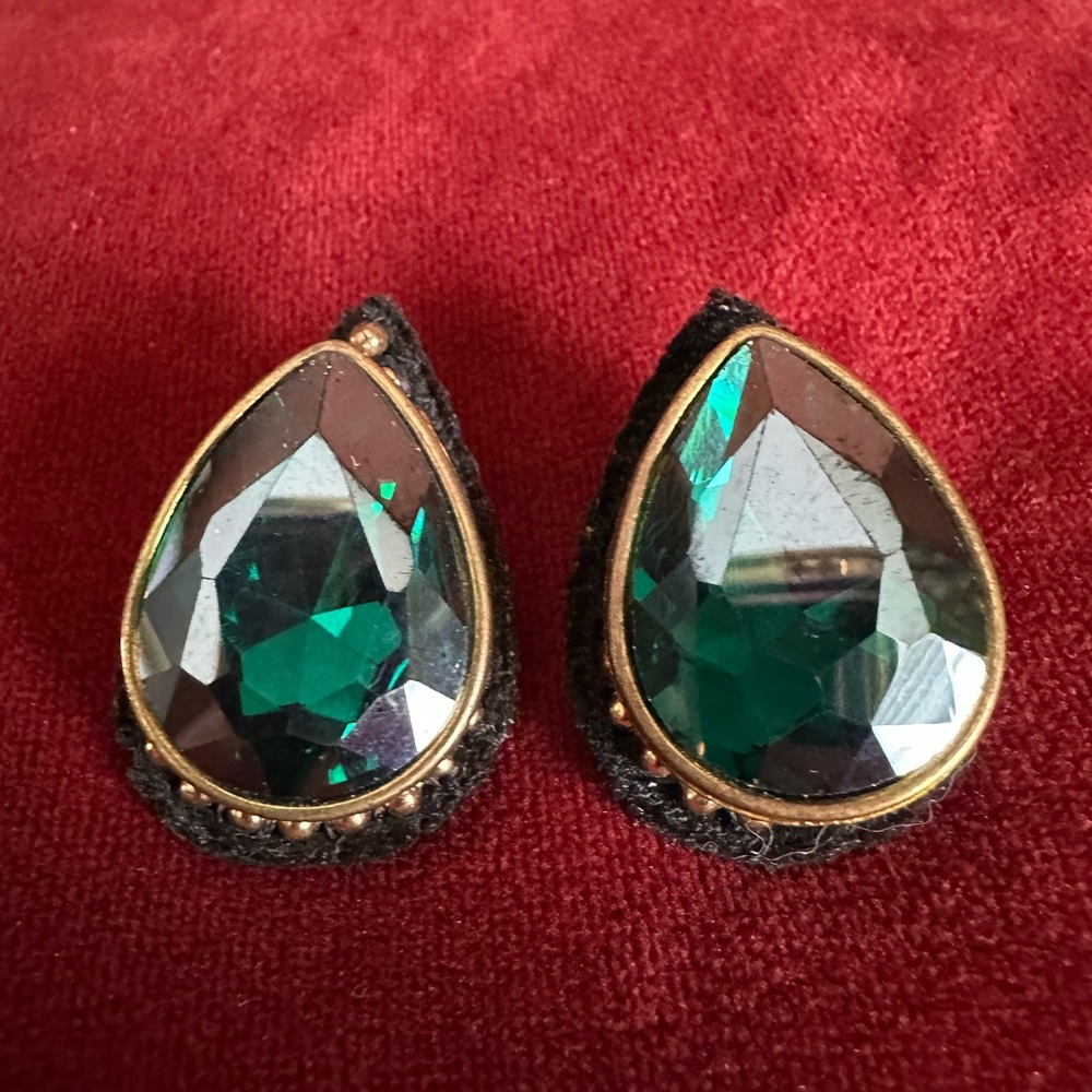 Vintage Chico’s Elegant Gold and Green collar Necklace Set - Picture 7 of 10